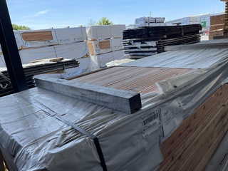 Ca. 100x Douglas vlonderplanken, 28x145mm, lengte 500cm